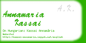 annamaria kassai business card