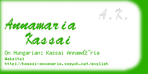 annamaria kassai business card
